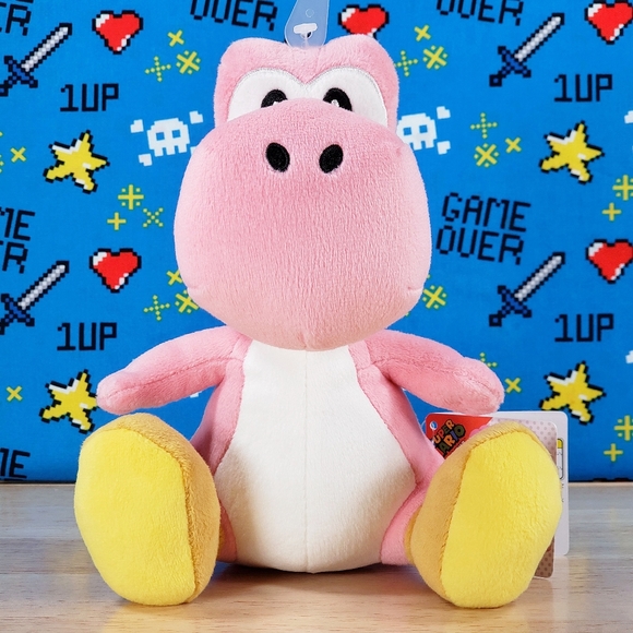 All Star Collection PINK YOSHI 8" #46 Ultrasoft Nintendo Gaming Plush Toy NWT - Picture 2 of 12